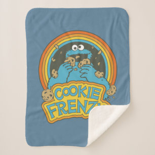 Couverture Sherpa Monstre de cookies vintages Cookie Frenzy