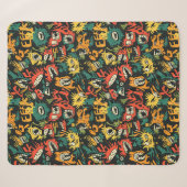 Couverture Sherpa Monstre de Graffiti Eek Noir Halloween (1) (Devant (Horizontal))