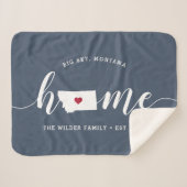 Couverture Sherpa Montana Home État Personnalisé (Devant (Horizontal))