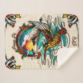 Couverture Sherpa Monterey Tattoo Design : Un Symbole Petit (Devant (Horizontal))