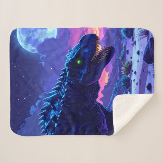 Couverture Sherpa Moonlight Dino (Devant (Horizontal))