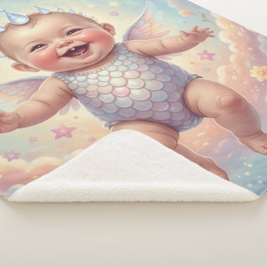 Couverture Sherpa Moonlit Baby Dragon - A Whimsical Fantasy (3/4)