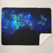 Couverture Sherpa Morpho Butterfly in the Dark Background (Devant (Horizontal))