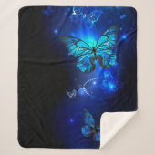 Couverture Sherpa Morpho Butterfly in the Dark Background (Devant)