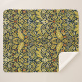 Couverture Sherpa Morris Acanthus Feuille Twining Stem Flowers Tapis (Devant (Horizontal))