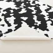 Couverture Sherpa Mosaïque Abstraite irrégulière Camo noir et blanc (3/4)