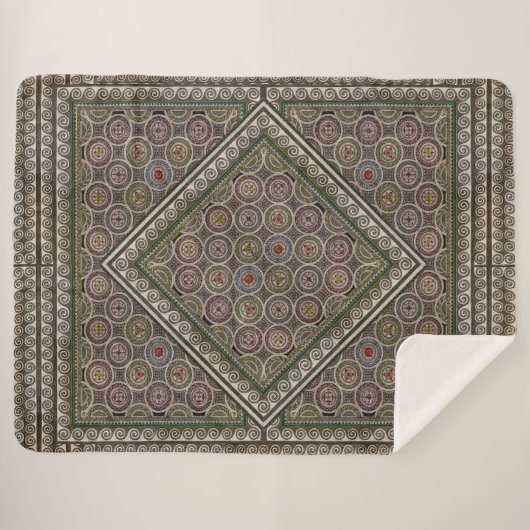 Couverture Sherpa Mosaïque Ancienne (Devant (Horizontal))