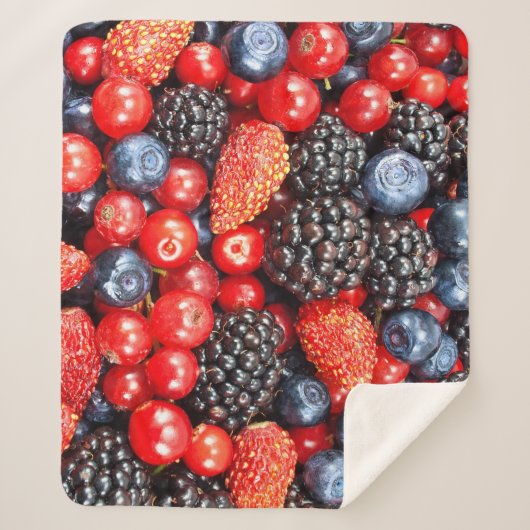 Couverture Sherpa Mosaïque Arrière - plan Berry-Fresh (Devant)