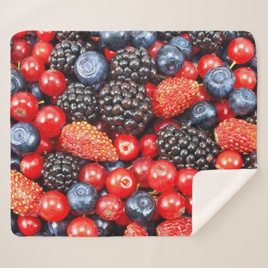 Couverture Sherpa Mosaïque Arrière - plan Berry-Fresh (Devant (Horizontal))