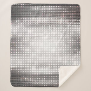 Couverture Sherpa Mosaïque brillante : Abstraite gris brillant.