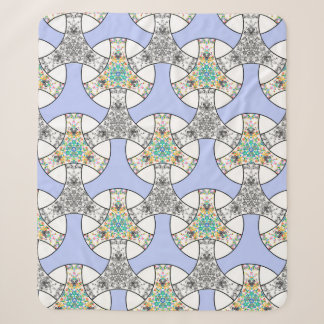 Couverture Sherpa Mosaïque colorée et transparente entrelacement ban