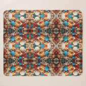 Couverture Sherpa Mosaïque Coquillages (Devant (Horizontal))