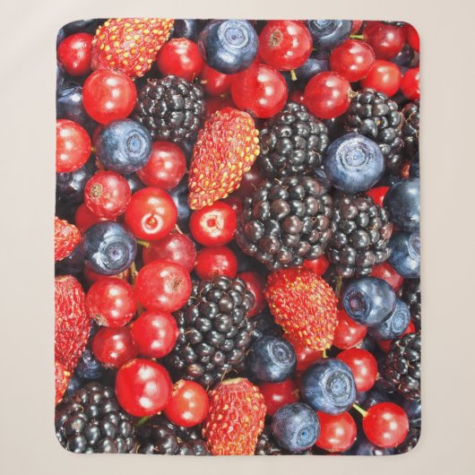 Couverture Sherpa Mosaïque de fond Berry-Fresh (Devant)