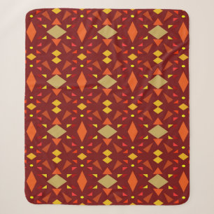 Couverture Sherpa Mosaïque géométrique décorative sans joint
