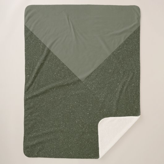 Couverture Sherpa Moss Green Chevron Sherpa Blanket (Devant)
