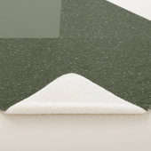 Couverture Sherpa Moss Green Chevron Sherpa Blanket (3/4)