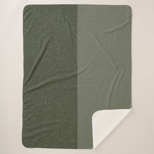 Couverture Sherpa Moss Green Split Sherpa Blanche (Devant)