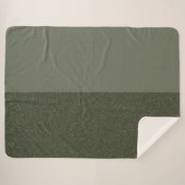 Couverture Sherpa Moss Green Split Sherpa Blanche (Devant (Horizontal))