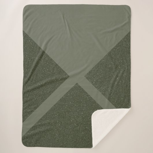 Couverture Sherpa Moss Green Split Sherpa Blanche (Devant)