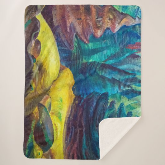 Couverture Sherpa Moss jaune | Emily Carr | (Devant)