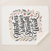Couverture Sherpa Mothers Whisper Strength To The Weak (Devant (Horizontal))