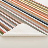 Couverture Sherpa Motif à bandes multiples (3/4)