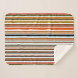 Couverture Sherpa Motif à bandes multiples