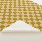 Couverture Sherpa Motif à carreaux de fleurs - N° 02 (3/4)