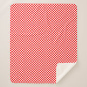 Couverture Sherpa Motif À damiers croate rouge blanc (Devant)