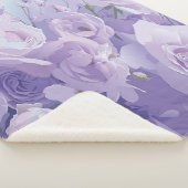 Couverture Sherpa Motif à fleurs molles (3/4)