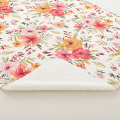 Couverture Sherpa Motif à fleurs Orange Doodle Garden (3/4)