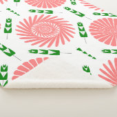 Couverture Sherpa motif à fleurs roses (3/4)