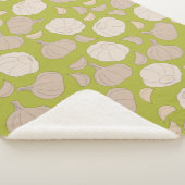 Couverture Sherpa Motif à l'ail - Cloches et ampoules à l'ail (3/4)