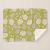 Couverture Sherpa Motif à l'ail - Cloches et ampoules à l'ail (Devant (Horizontal))