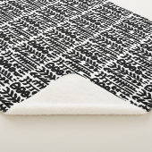 Couverture Sherpa Motif à l'encre noire d'arbre de course (3/4)