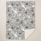 Couverture Sherpa motif à main rose (Devant)