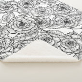 Couverture Sherpa motif à main rose (3/4)