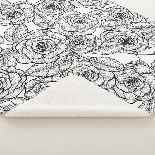 Couverture Sherpa motif à main rose (3/4)