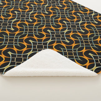 Couverture Sherpa Motif à noeuds celtique en métal moderne