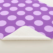 Couverture Sherpa Motif à pois violet (3/4)