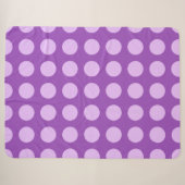 Couverture Sherpa Motif à pois violet (Devant (Horizontal))