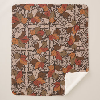 Couverture Sherpa Motif à quatre doigts Maple Feuille