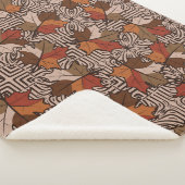 Couverture Sherpa Motif à quatre doigts Maple Feuille (3/4)