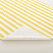 Couverture Sherpa Motif à rayures jaunes et blanches (3/4)