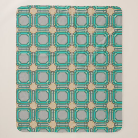 Couverture Sherpa motif abstrait (Devant)