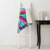 Couverture Sherpa Motif Abstrait coloré (En situation)