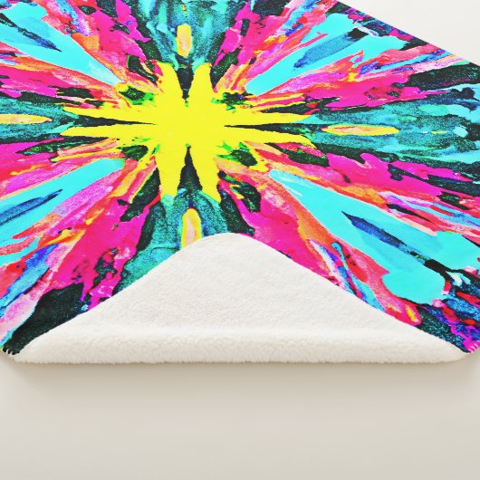 Couverture Sherpa Motif Abstrait coloré (3/4)