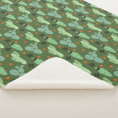 Couverture Sherpa Motif abstrait de désert de cactus de hippie (3/4)