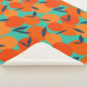 Couverture Sherpa Motif Abstrait de fruits orange (3/4)