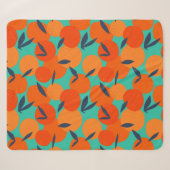 Couverture Sherpa Motif Abstrait de fruits orange (Devant (Horizontal))